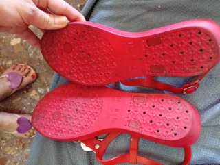 Sandalias goma gatunas decoradas