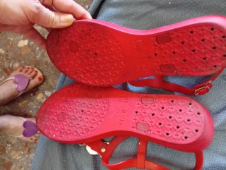 Sandalias goma gatunas decoradas