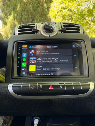 Rádio Smart Fortwo W451 Android 14 + GPS + Carplay