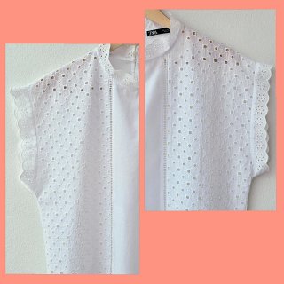 Blusa ZARA bordada talla L