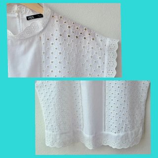 Blusa ZARA bordada talla L