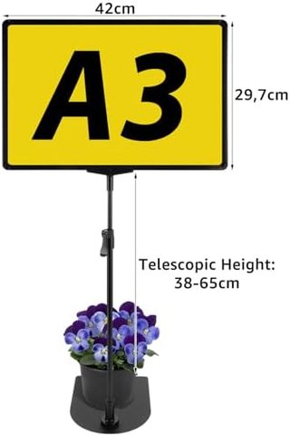 3 Soportes para Carteles Doble Cara A3