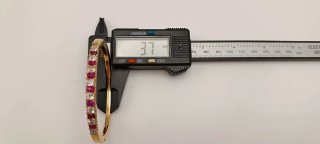 Brazalete de Oro 18k con Rubíes y Diamantes.
