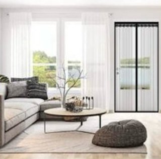 2x MAGNETIC SCREEN DOOR (125 cm. x 200 cm.)