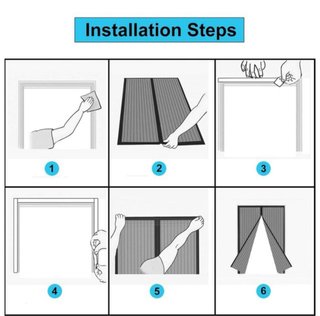 2x MAGNETIC SCREEN DOOR (125 cm. x 200 cm.)