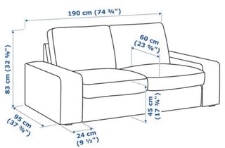 Sofá Kivik azul Ikea