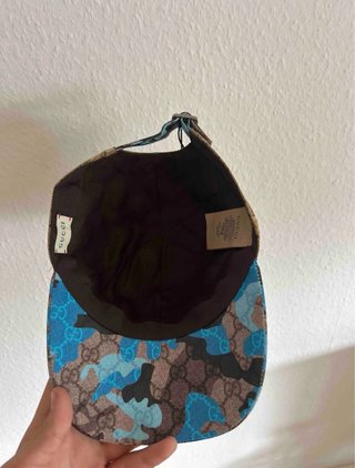 Gorra Gucci Camuflaje Azul y Marrón