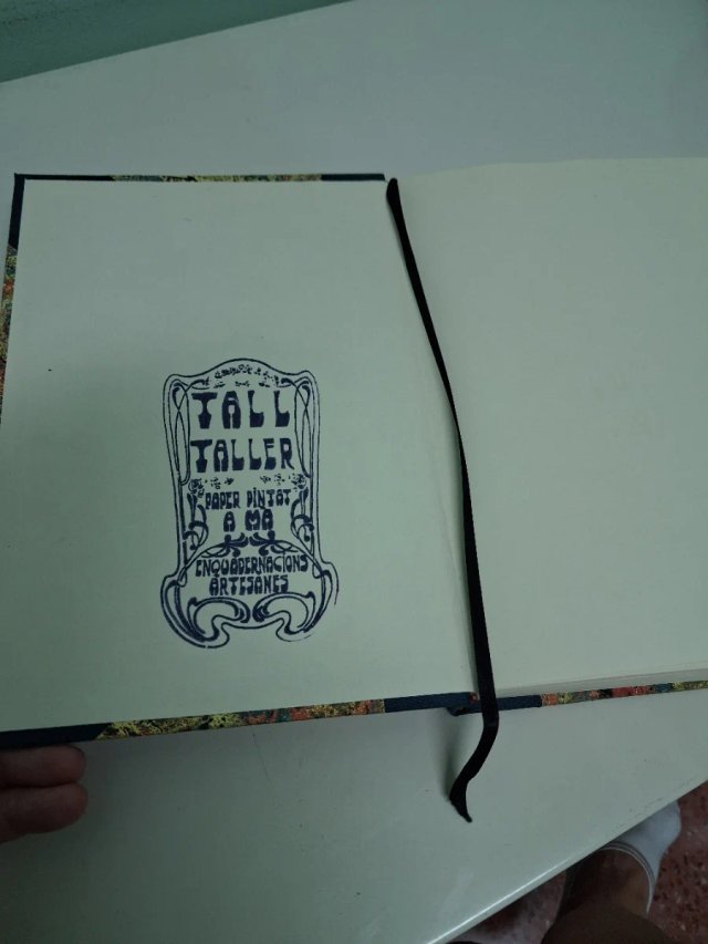 Libreta artesanal con tapa marmoleada