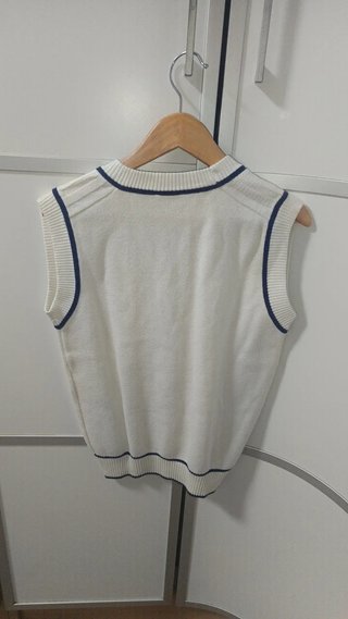 Chaleco Adidas Vintage Mujer Blanco y Azul
