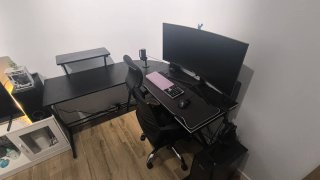 Escritorio Gaming Esquinero Negro