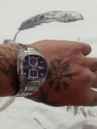Reloj Lotus Cronógrafo Plata y Negro