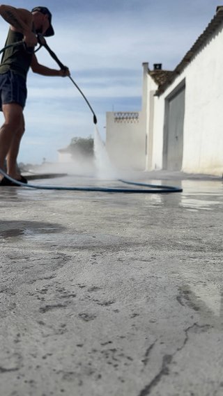 Hormigón impreso Antes y después!
