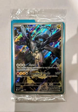 Carta Pokémon N's Zekrom 130 HP sellada ingles