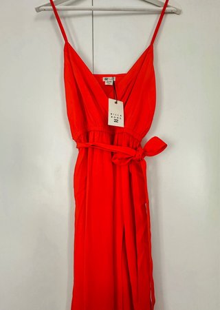 Vestido largo rojo Billabong