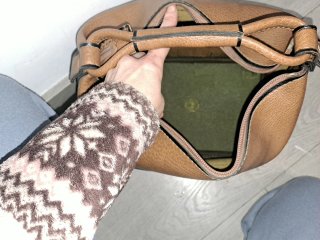 Bolso o bolsa de piel  marrón