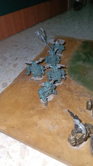 Escenografía de guardias del castillo de fuego