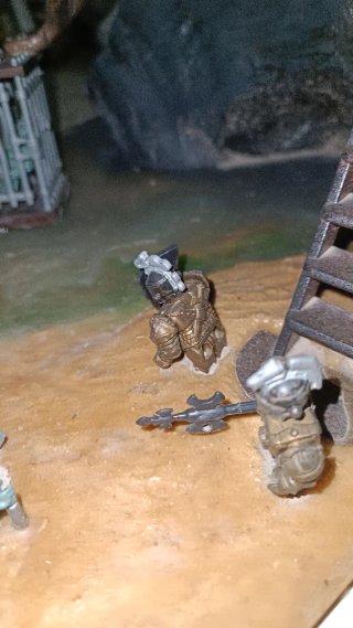 Escenografía de guardias del castillo de fuego