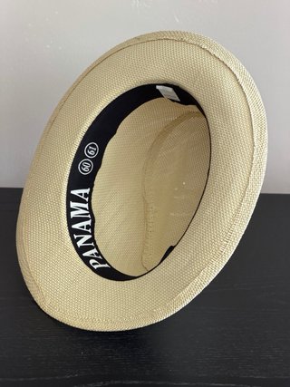 Sombrero tipo Panamá Beige y Negro