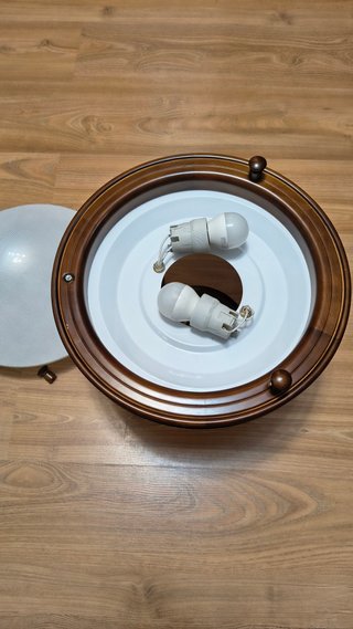 Lámpara de techo, madera nogal