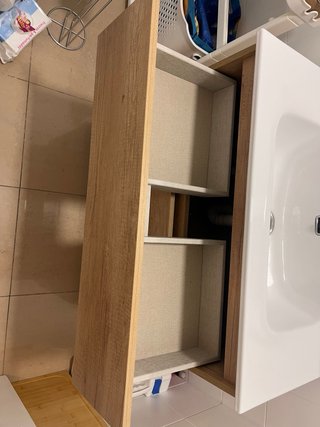 Mueble lavabo madera y espejo