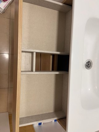 Mueble lavabo madera y espejo