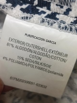 Top Purificación García Algodón y Seda Talla 42