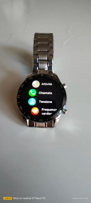 Smartwatch Lige Healthy Argento