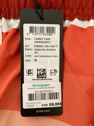Bañador G-Star RAW Talla M NUEVO