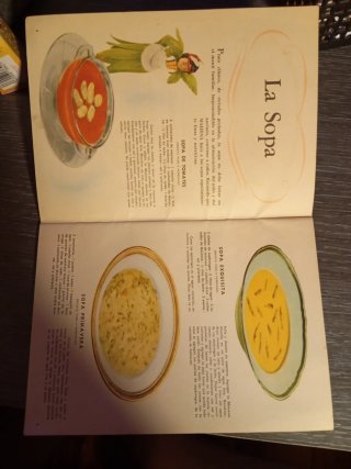 Antiguo libro de recetas de maizena