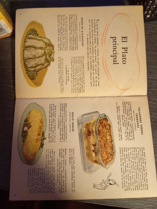 Antiguo libro de recetas de maizena
