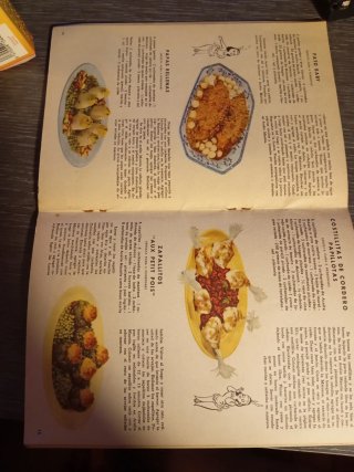 Antiguo libro de recetas de maizena