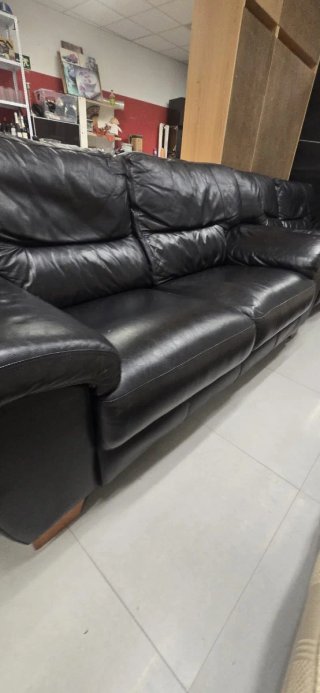 Sofá de 3 plazas negro
