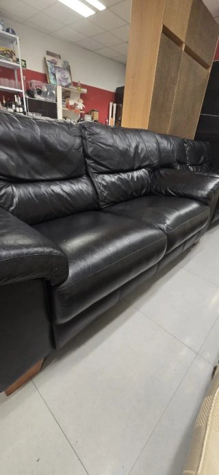 Sofá de 3 plazas negro