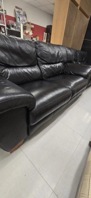 Sofá de 3 plazas negro