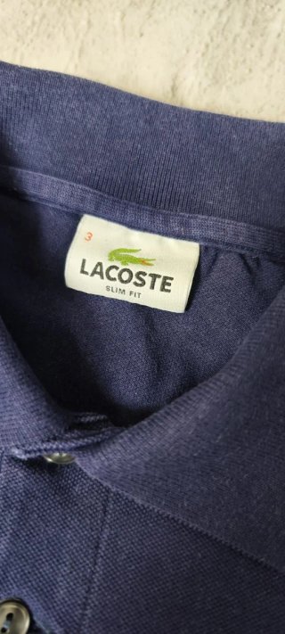 Polo Lacoste Slim Fit Azul Marino Talla S