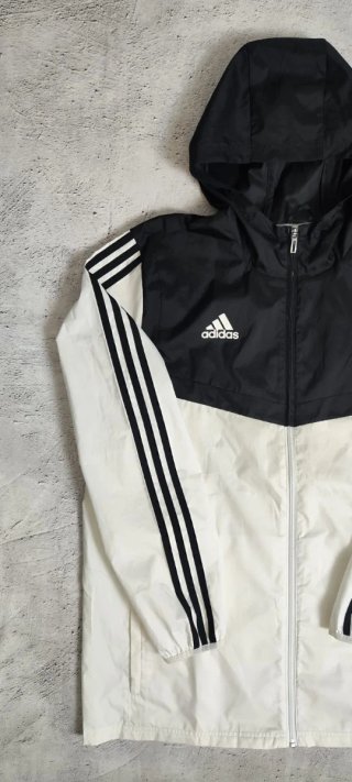 Cortavientos Adidas Negro y Blanco Talla L