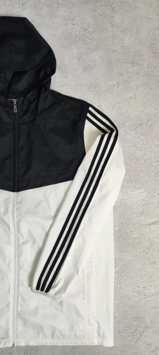 Cortavientos Adidas Negro y Blanco Talla L