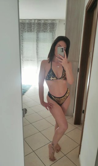 Bikini paillettes oro e nero taglia M
