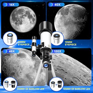 YENGUAN Telescopio 70-400 Trípode Bolsa Blanco