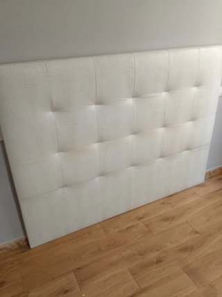 Cabecero polipiel blanco 135x120