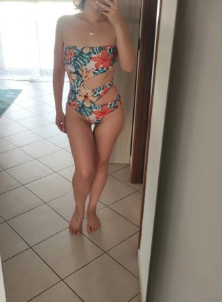 Costume intero floreale taglia S