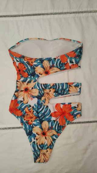 Costume intero floreale taglia S