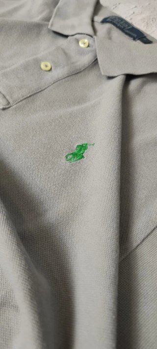 Polo Ralph Lauren Pony Bordado Gris Talla S - M