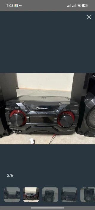 Equipo de música Panasonic negro