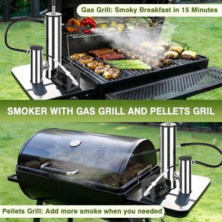 LIROPAU Generador Humo Acero Inox doble tubo bomba