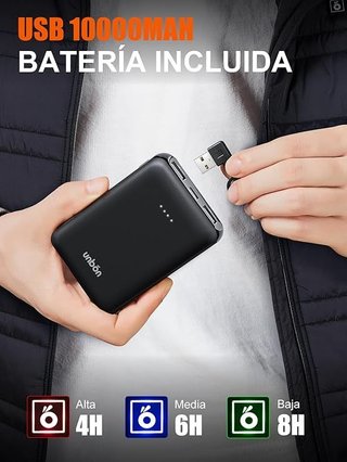 UNBON Chaleco Calefactable Batería 10000mAh 3 XL