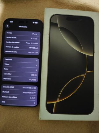 iPhone 16 Pro Max 256GB Gris