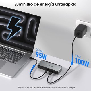 WAVLINK WL-UMD323 DOCK USB‑C 4 MONITORES DP HDMI