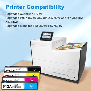 Cartucce di inchiostro Oritdge 913A 4x ad alta capacità HP PageWide