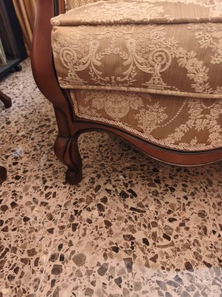 Sofá y sillón estilo victoriano
